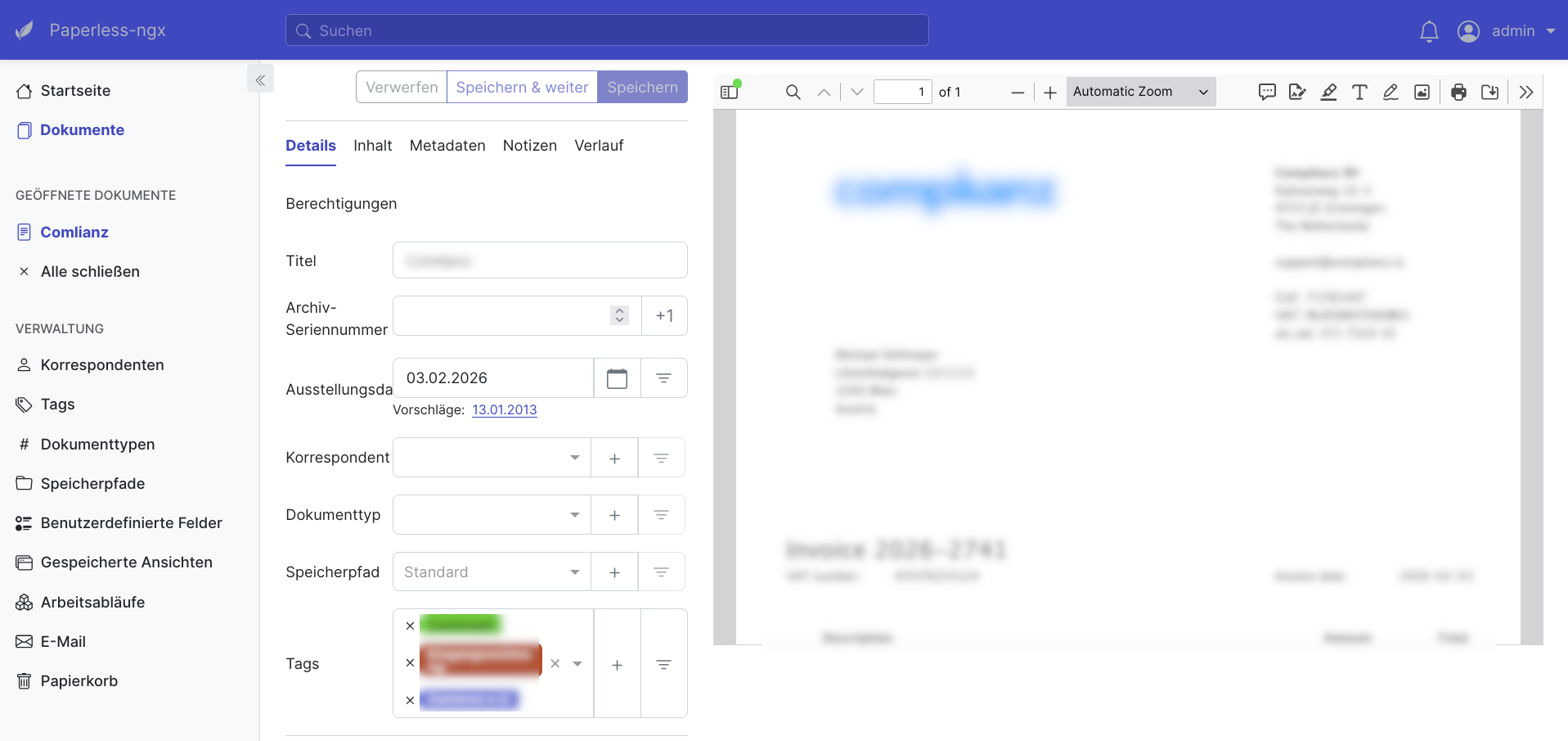 Paperless-ngx – Details